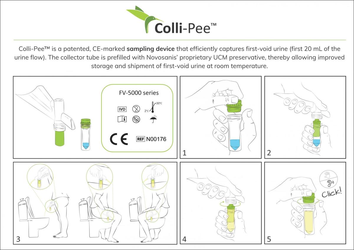 Instructions Colli-Pee containing UCM preservative